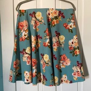 —Large Floral Amelia James Skirt with Pockets